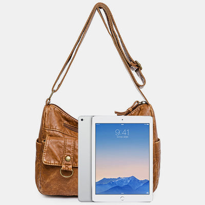 Multi-Pocket Large Capacity Vintage Crossbody Bag