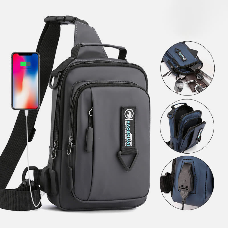 Practical Crossbody Sling Bag For Men Waterproof Travel Satchel Purse
