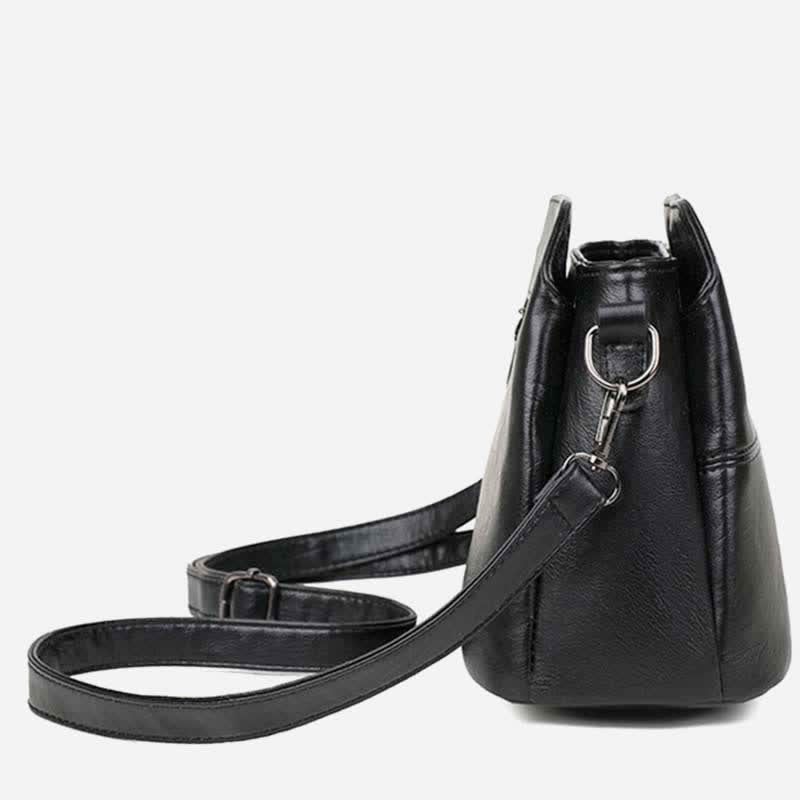 Multi-Compartment Small Casual Faux Leather Crossbody Bag Handbag