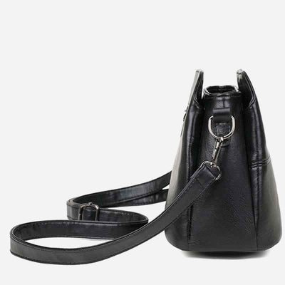 Multi-Compartment Small Casual Faux Leather Crossbody Bag Handbag