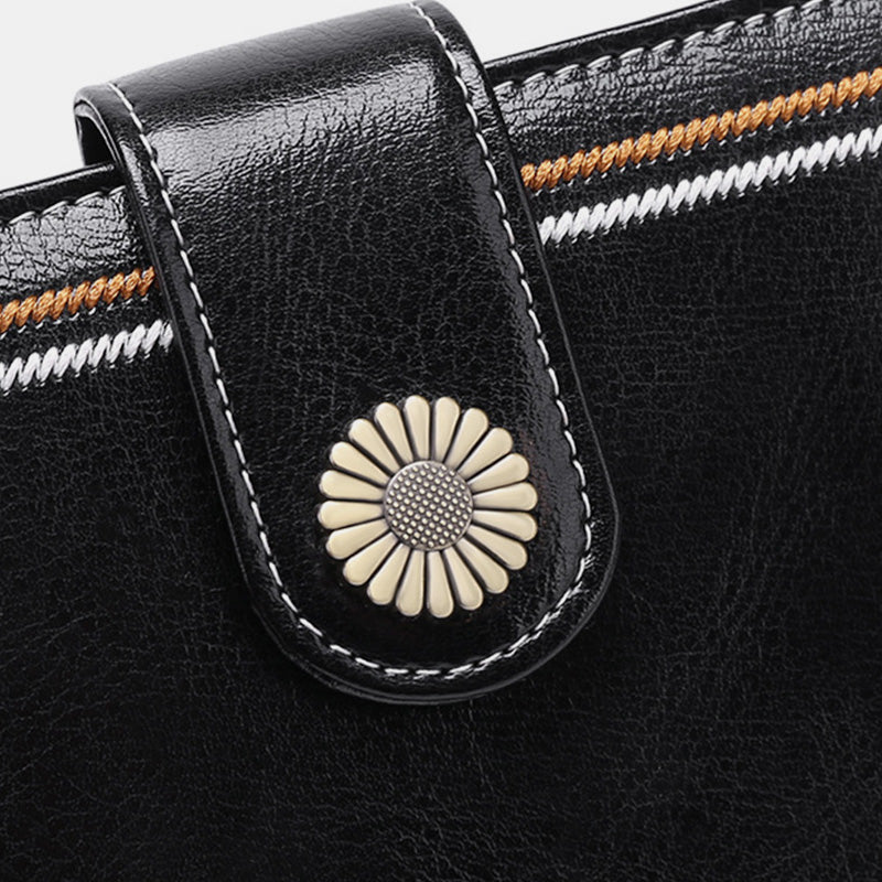 RFID Elegant Bifold Wallet Large Capacity Card Holder