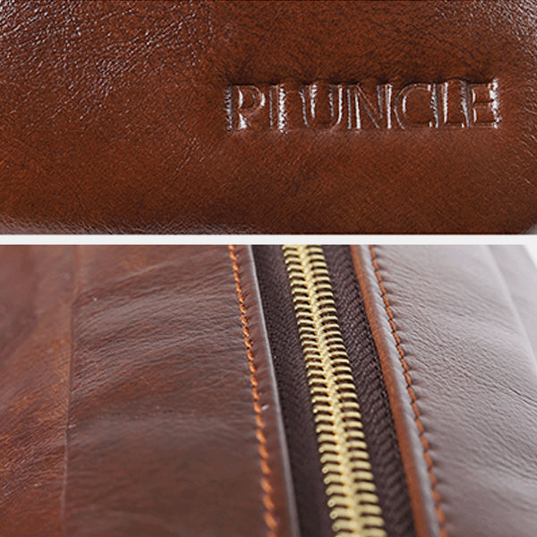 Genuine Leather Large Capacity Retro Briefcase