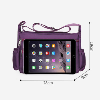 Waterproof Multi-Pocket Printed Crossbody Bag