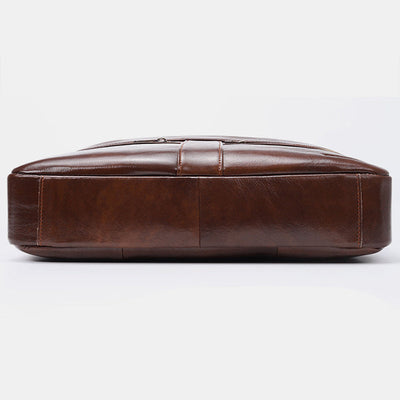 Genuine Leather Large Capacity Retro Briefcase
