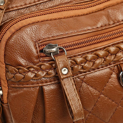 Crossbody Bag For Women Twist Design Plain Color Classic Purse