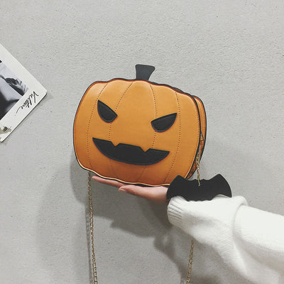 Halloween Pumpkin Chain Crossbody Bag