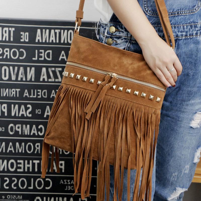 Fashion Large Capacity Tassel Crossbody Bag
