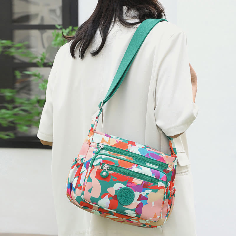 Nylon Crossbody Bag For Women Printing Multi Color Durable Bag