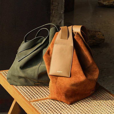 Magnetic Shoulder Bag for Women Daily Large Capacity Leather Tote