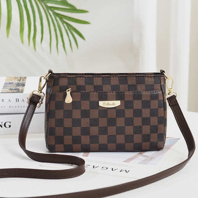 Women Crossbody PU Leather Classic Printing Handbag Satchel Shoulder Bag