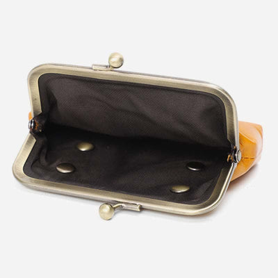 Genuine Leather Coin Purse Pouch Wallet Change Purse with Detachable Pocket