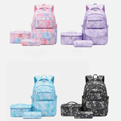 Backpack for Teen Girls 3Pcs School Bag Set with Lunch bag Pencil Bags