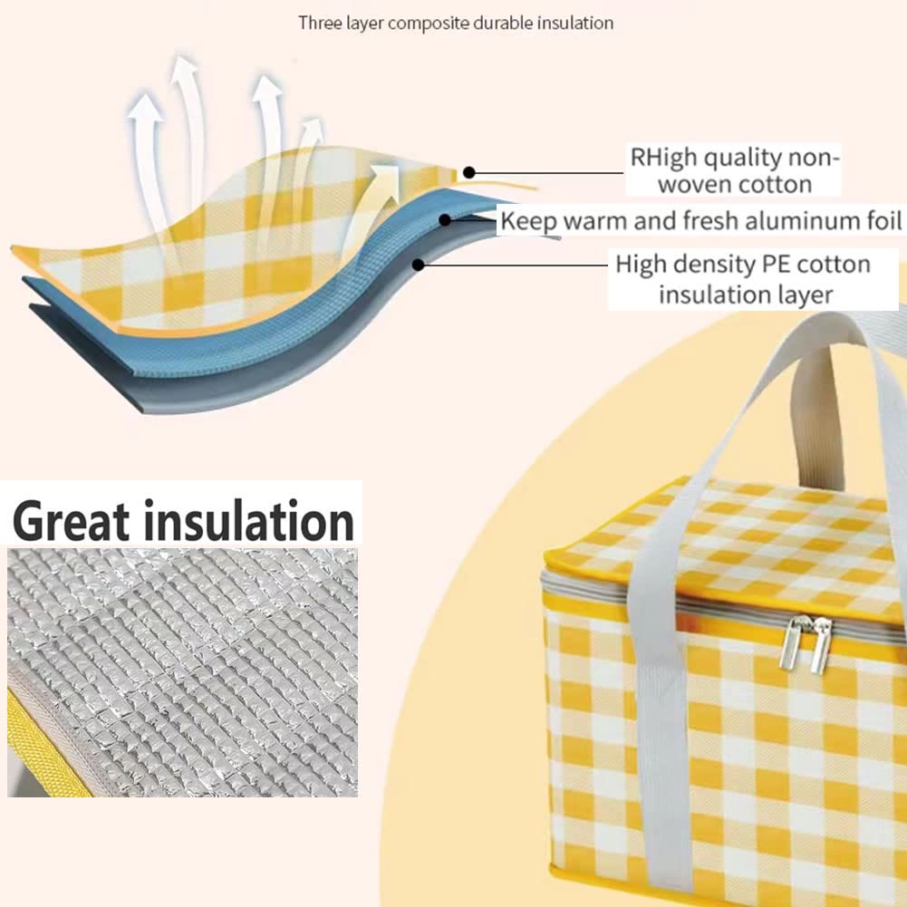 Cooler Bag For Outing Travel Thickened Aluminum Film Picnic Basket