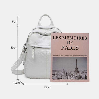 Soft Leather Backpack for Women Fashion Designer Travel Ladies Daypack