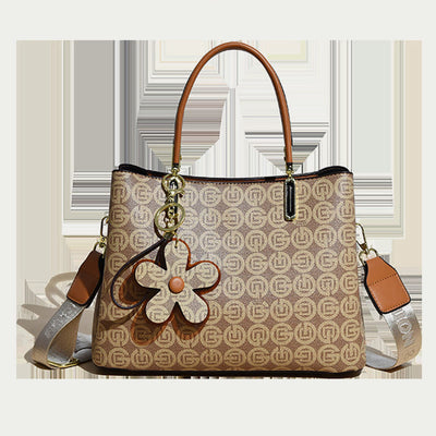 Retro Women Top Handle Bag Fancy Pattern Crossbody Purse