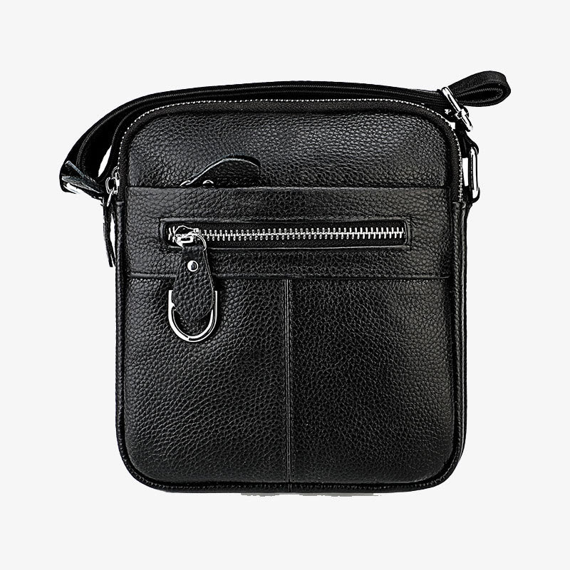 Crossbody Man Purse Minimalist Genuine Leather Single Shoulder Bag