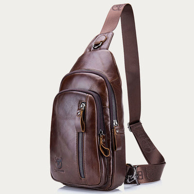 Genuine Leather Large Capacity Anti-theft Sling Bag