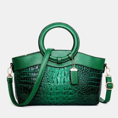 Large Capacity Vintage Embossing Crossbody Bag Top-Handle Bag