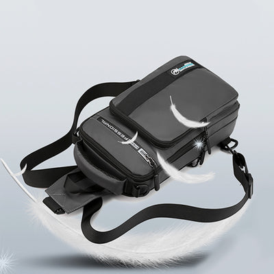 4 Way-use Lightweight Multi-Pocket Classic Sling Bag With USB Charging Port