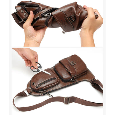 Sling Bag Backpack for Men Crossbody Chest Bag Daypack Outdoor Travel