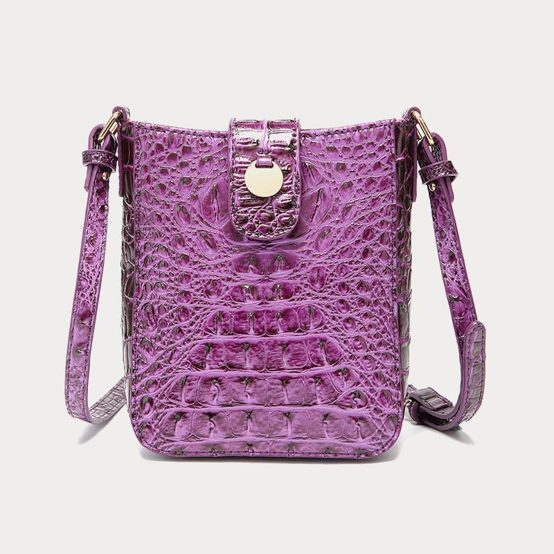 Crossbody Bag For Women Retro Crocodile Pattern Phone Bag