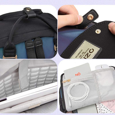Functional Large Computer Purse Fluorescent Stylist Laptop Backpack for Travel Work