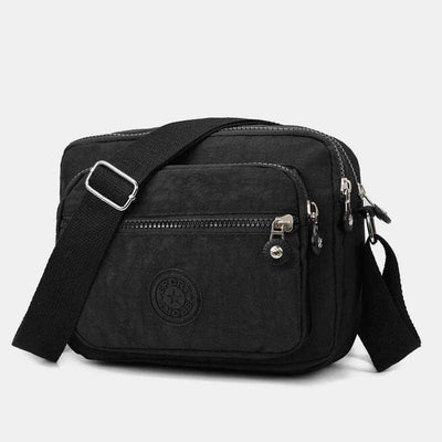 Waterproof Double Compartment Crossbody Bag Purse with Adjustable Shoulder Strap