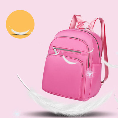 Backpack For Daily Use Simple Solid Color Casual Oxford Daypack