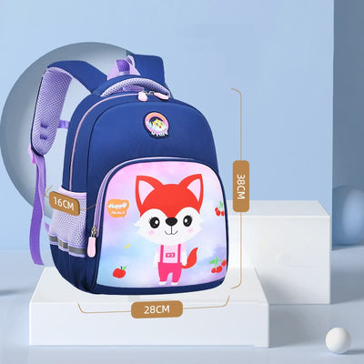 Backpack For Kids Cartoon Character Printing Lightweight Oxford Schoolbag