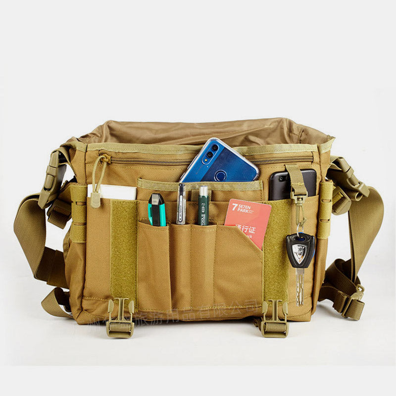 Men's Military Messenger Bag Crossbody Bag Travel Carry Bag with Multi-Slots