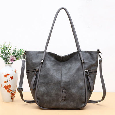 Tote Bag for Women Vintage Large Capacity PU Leather Handbag