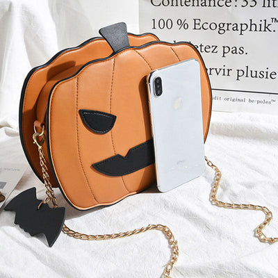 Halloween Pumpkin Chain Crossbody Bag