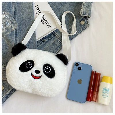Cute Cartoon Panda Crossbody Bag Plush Toy Shoulder Bag