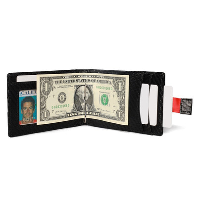 Quick Access Carbon Leather Airtag Wallet