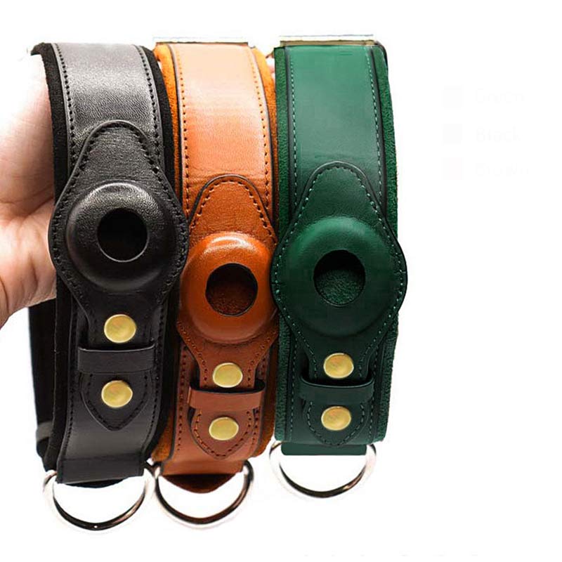 Airtag Leather Pet Collar Airtag Holder
