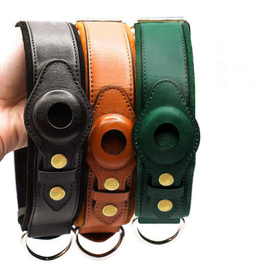 Airtag Leather Pet Collar Airtag Holder