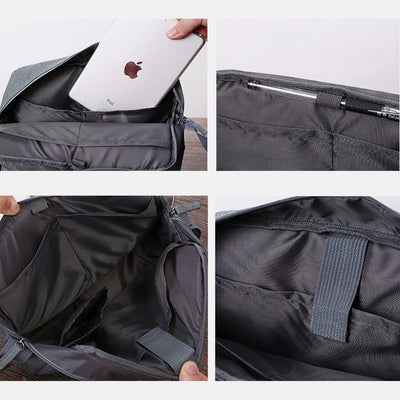 Multi-Compartment Multifunctional Messenger Bag Laptop Crossbody Bag