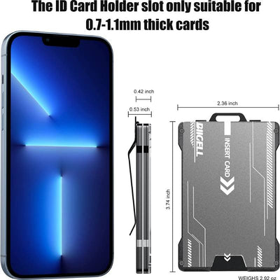 Aluminum Metal Money Clip Card Case