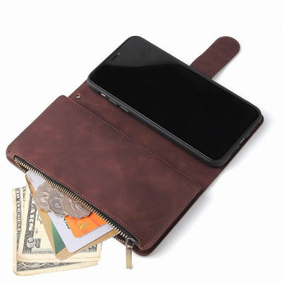 Functional Phone Case for iPhone Samsung Zipper Wallet Case Wristlet Clutch