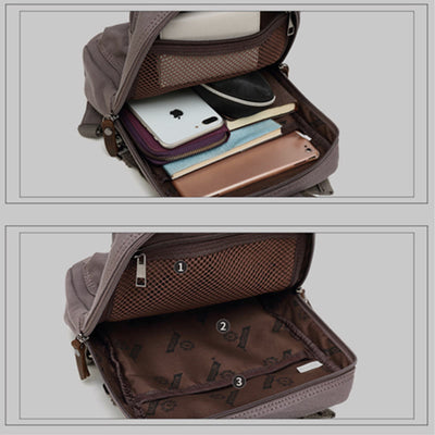 Sling Bag For Men Canvas Retro Sports Crossbody Chese Bag