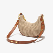 Summer Straw Shoulder Bag Underarm Hobo Handbag for Women