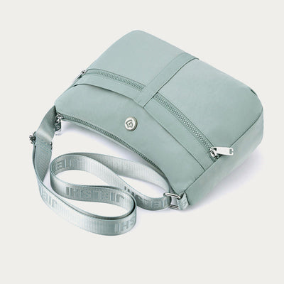 Solid Crossbody Bag For School Travel Simple Nylon Bag Purse