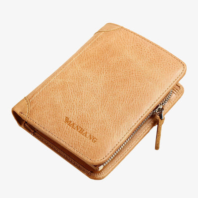 Solid RFID Genuine Leather Wallet Organizer Purse