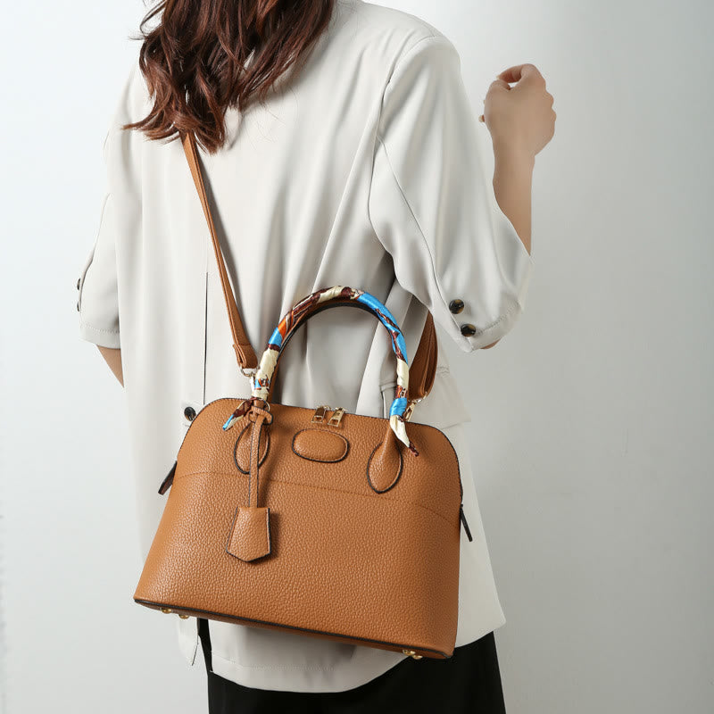 Top-Handle Bag For Women Vintage Thin Silk Scarf Handle