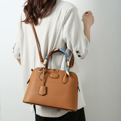Top-Handle Bag For Women Vintage Thin Silk Scarf Handle