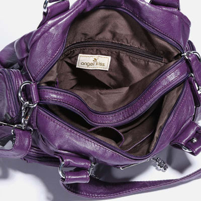 Solid Color Fashion Dumplings Messenger Bag
