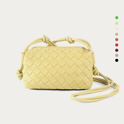 Crossbody Bag For Women Knitted Plaid Pattern Phone Bag