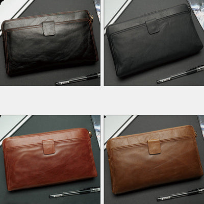 Large Capacity Genuine Leather Business Wallet