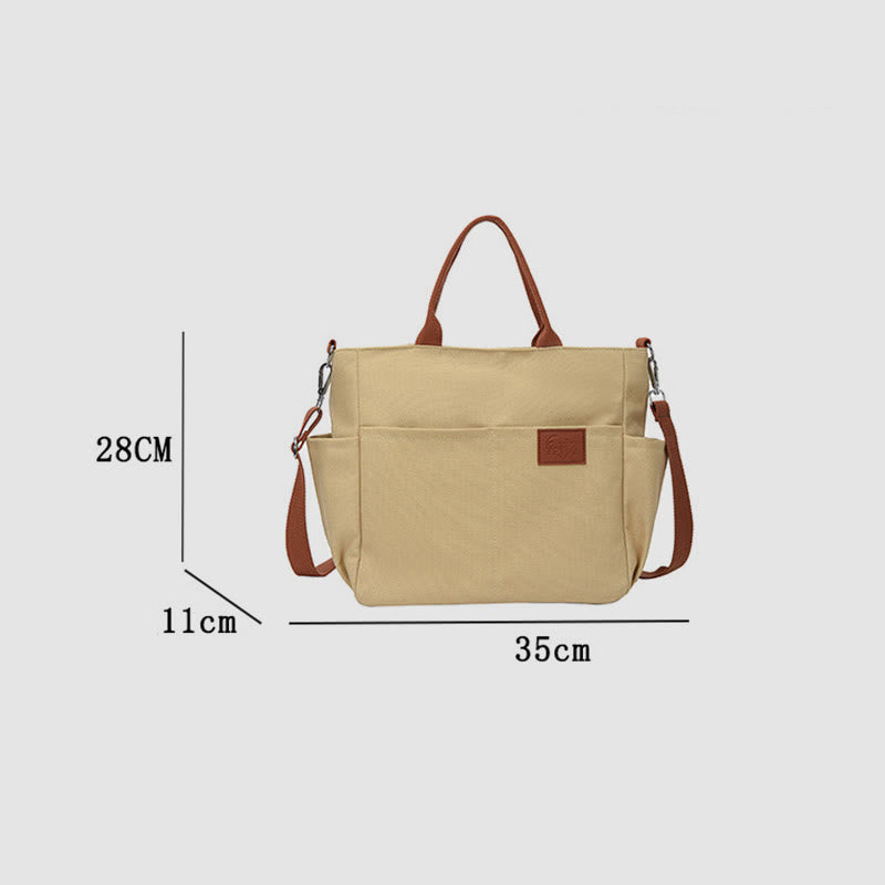 Simple Tote Bag For Women Daily Portable Canvas Crossbody Bag