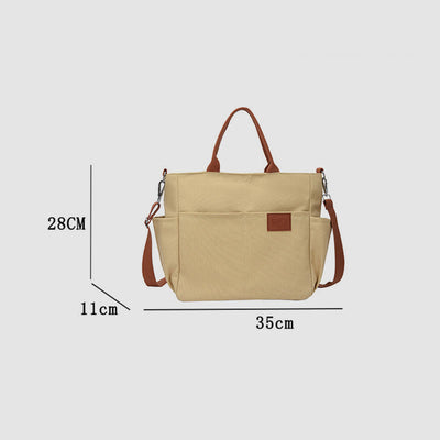 Simple Tote Bag For Women Daily Portable Canvas Crossbody Bag